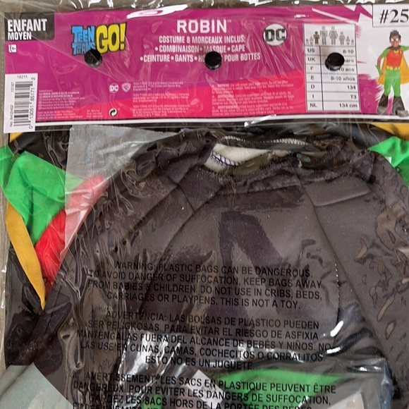 Teen Titans Go! Robin Kids Costume! New! - Picture 8 of 9